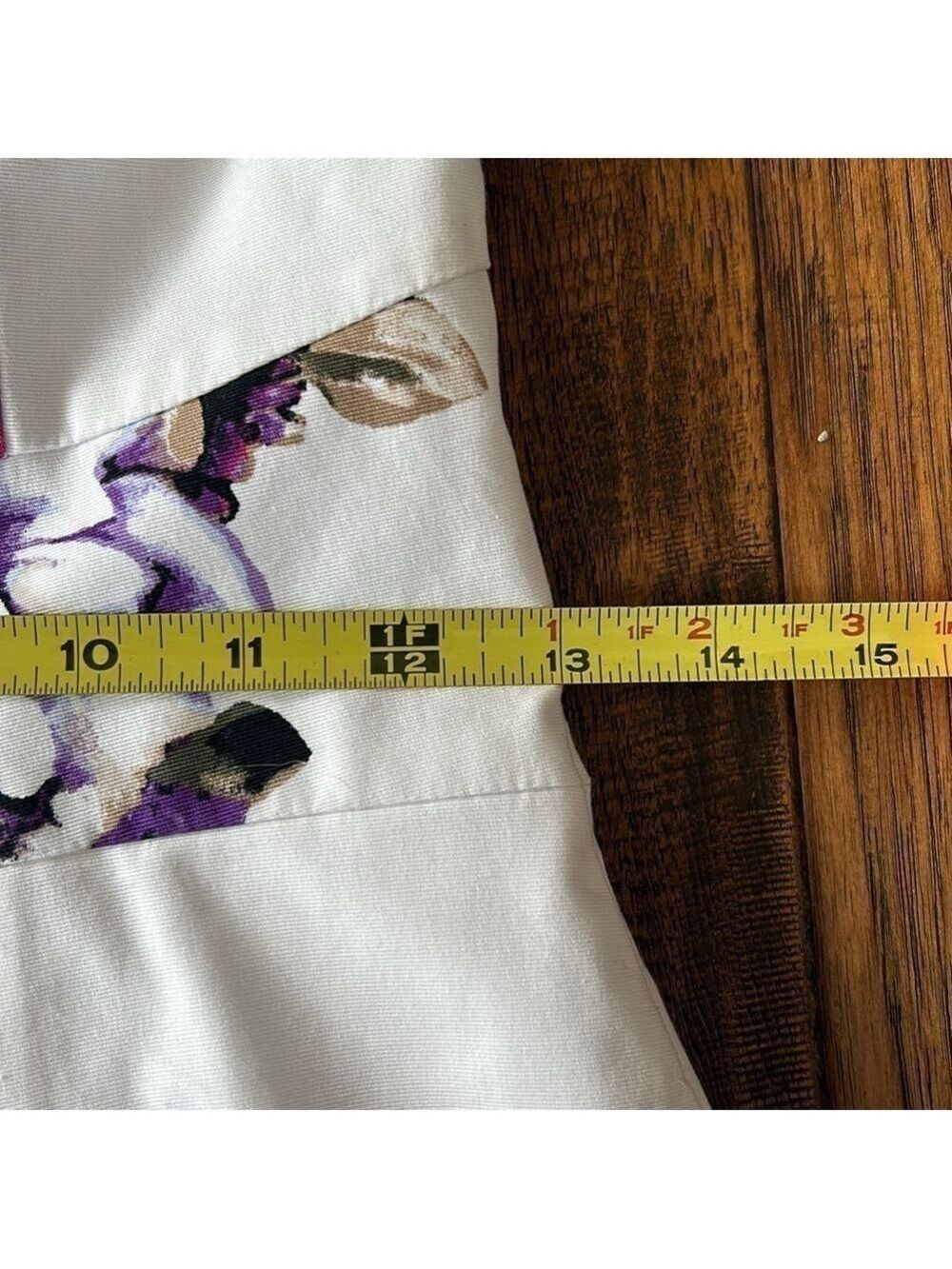 White House Black Market: White Strapless Dress w/ Floral Pattern: Size 0 - Picture 9 of 10